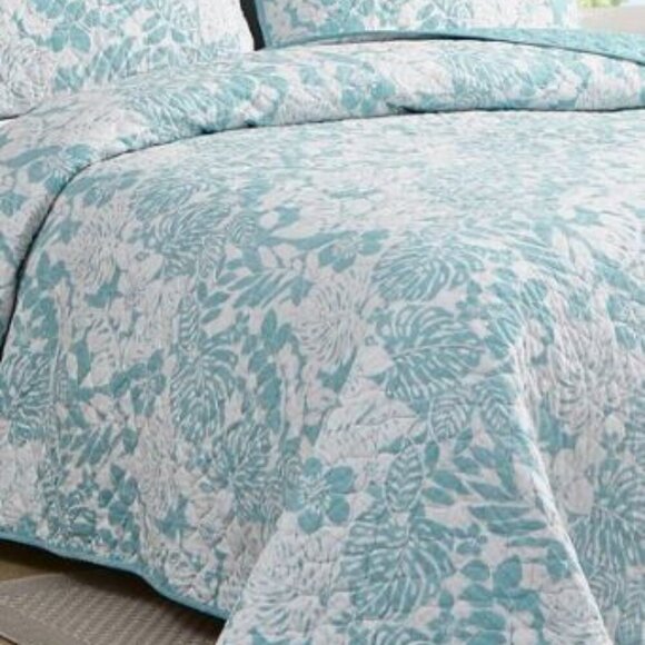 Tommy Bahama Laguna Beach Twin Quilt Set in Blue and White - NWT - Picture 11 of 11